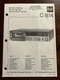 Dual C814 C-814 Cassette Tape Deck Service Manual Original Genuine OEM
