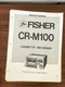 Fisher CR-M100 Cassette Service Manual *Original*