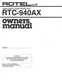 User Manual-Operating Instructions for Rotel RTC-940 AX