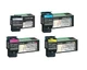 Lexmark Part# C540A1KG. C540A1CG. C540A1MG. C540A1YG Toner Cartridge Set (OEM)