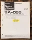 Pioneer SA-055 Amplifier Additional Service Manual *Original*