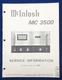 Original McIntosh MC3500 / Service Information Manual 