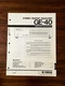 Yamaha GE-40 EQUALIZER Service Manual *Original*