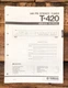 Yamaha T-420 Tuner  Service Manual *Original*