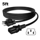 5ft UL AC Power Cord For Tascam SS-R1 DA-38 DA-45HR DA-78 DA-78HR DA-88 DA-98
