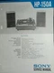 Sony HP-150A Service Manual Record Player With Speakers Original