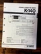 Yamaha K-140 Cassette Service Manual *Original*