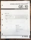 Yamaha GE-10 Graphic Equalizer  Service Manual *Original*