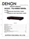 Original Denon TU-550/550L Service Manual with Fold-out Schematics and Diagrams