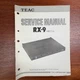 VINTAGE TEAC RX-9 DBX UNIT SERVICE MANUAL