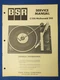 BSR C124 MCDONALD 210 TURNTABLE SERVICE MANUAL FACTORY ORIGINAL THE REAL THING 