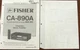 Fisher CA-890A Integrated Stereo Amplifier Original Service Repair Manual