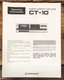 Pioneer CT-10 Cassette Owners / User Manual *Original*