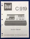 Original Dual C919 - Cassette Deck Service Manual