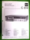 DUAL C 814  CASSETTE  SERVICE MANUAL ORIGINAL NEW NEVER USED NOT A  PHOTO COPY.