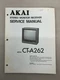 Akai CT-A262 Original Service Manual Free Shipping