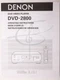 Vintage Denon DVD-2800 user manual