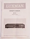 Luxman D-111 Owner's Manual for Compact Disc Player 
