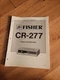 Fisher CR 277 Cassette Deck Service Manual repair 