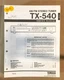 Yamaha TX-540 Tuner  Service Manual *Original*