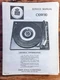 BSR / McDonald Model C109 C110 Record Player  Service Manual *Original*