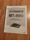 Fisher MT 890 Turntable Service Manual repair