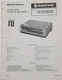 Sanyo VCR6800 Original Service Manual for a BetaMax VideoCassette Recorder