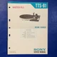 SONY TTS-81 Service Manual Original Paper OEM Repair Guide - USA