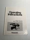 Vntg Japan Panasonic WV-F250 Video Camera Operating Instructions Manual Original