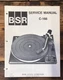 BSR C 166 C-166   Service Manual *Original*