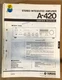 Yamaha A-420 Amplifier  Service Manual *Original*