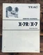 Teac X-7R X-7 Reel to Reel  Service Manual *Original*