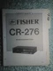 Fisher cr-276 service manual original repair book stereo tape cassette player