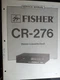 FISHER CR-276 Cassette Deck Service Manual Original