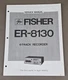 Fisher 8 Track Recorder ER-8130 Service Manual D-3534