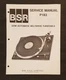 BSR P-183 Semi Automatic Beltdrive Turntable. Service Manual. 