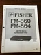 Fisher FM-860 FM-864 Stereo Synthesizer Tuner Service Manual OEM Vintage Diagram