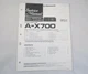 Pioneer A-X700  Service Manual Original Repair Book Stereo Amp Amplifier OEM