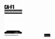 High res scans of rare owner's manual for the vintage Sansui CA-F1 preamplifier