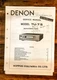 Denon TU-7.5 Tuner  Service Manual *Original*