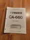 Fisher CA 660 Amplifier Service Manual repair