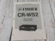 FISHER CR-W52 Stereo Double Cassette Deck SERVICE MANUAL w/wiring diagram
