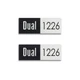 Dual 1226 Turntable Custom Aluminum logo Badge for 38mm(1.49")X14mm(0.55")