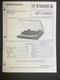 FISHER MT-M46A Turntable Service Manual