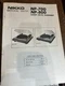 NIKKO NP-700 NP-800 NP700 NP800 Repair Service Manual 18 122  **ORIGINAL**