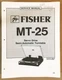 Fisher MT-25 Record Player / Turntable Service Manual *Original*