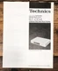 Technics ST-C04 Tuner Owners / User Manual *Original*