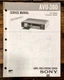 Sony AVU-360 AV Control Center Prelim. Service Manual *Original*