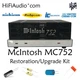McIntosh MC752 amp amplifier rebuild restoration recap service kit fix repair