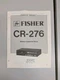 Fisher Cr-276 Stereo Cassette Deck Service Manual D-5903